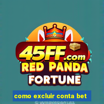 como excluir conta bet